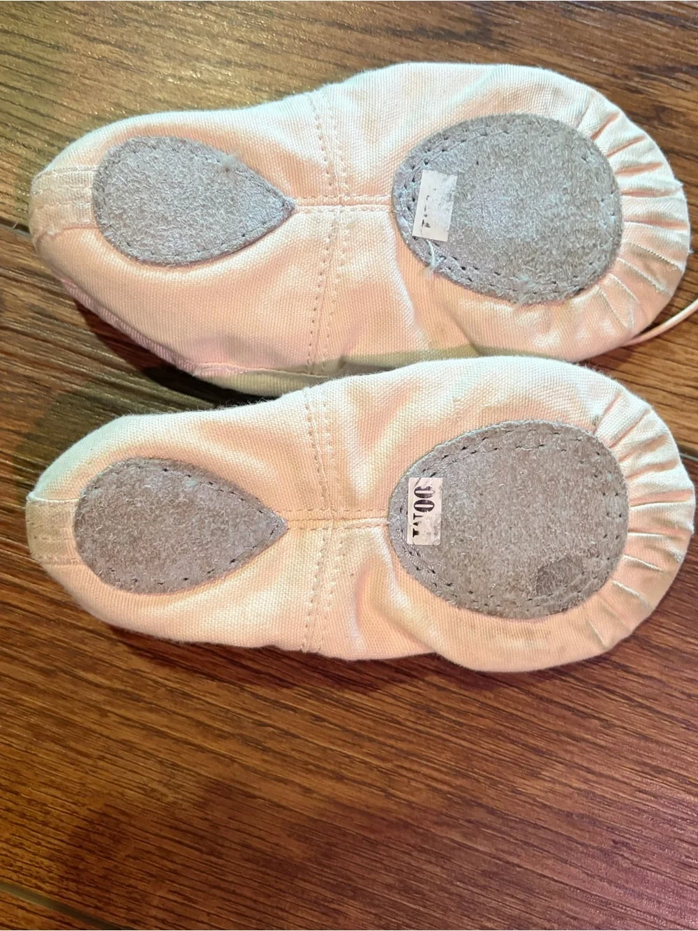Childrens Pink Ballet Slippers with Elastic Strap